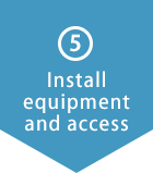 (5)Install equipment and access