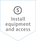 (5)Install equipment and access